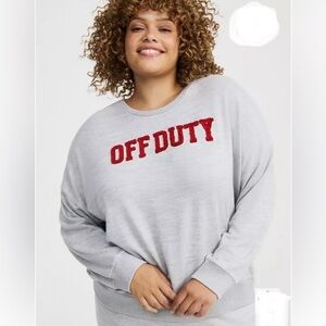 TORRID “Off Duty” Lightweight Oversized Lounge Sweatshirt size 1x GORGEOUS